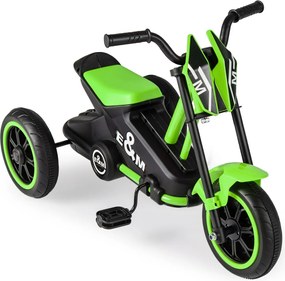 Triciclo para crianças de 3 rodas com pedais para frente/trás verde