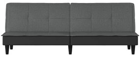 Sofá-cama tecido cinzento-escuro