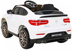 Carro elétrico para Crianças 12V 4x4 Mercedes Benz GLC63S Rodas de EVA, Assento de couro Branco