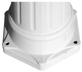 Kingston Candeeiro de pé para jardim 3 braços / 215 cm Branco