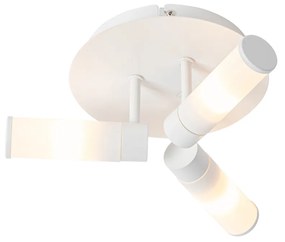 Moderna luminária de teto para banheiro branco 3 luzes IP44 - Banheira Moderno