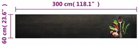 Tapete de cozinha lavável 60x300 cm veludo padrão especiarias