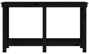 Banco de trabalho 140x50x80 cm pinho maciço preto