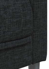 3 pcs conjunto de sofás tecido preto