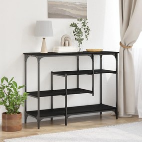 Mesa de Consola vidaXL Preto Carvalho 100x35x75 cm Madeira Engenharia