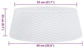 Saia para árvore de Natal Ø65x23 cm plástico branco