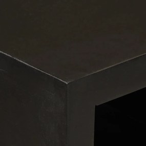 Aparador 55x30x76 cm madeira de mangueira maciça e ferro preto