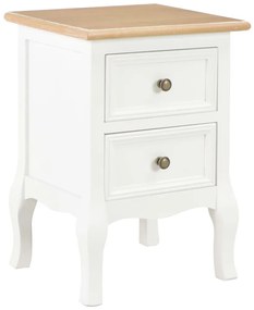 Mesa-de-cabeceira 2 pcs 35x30x49 cm MDF branco