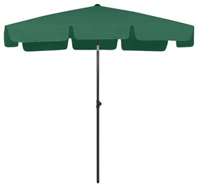 Guarda-sol de praia 200x125 cm verde