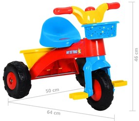 Triciclo para crianças multicolor