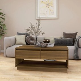Mesa centro 102,5x55x44 cm derivados madeira carvalho castanho