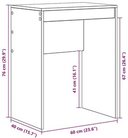 Mesa de Escrita Minimalista Branca Aglomerado de Partículas