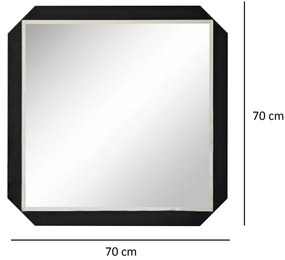 Espelho Carre – Preto – 70 cm x 70 cm