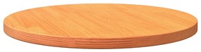 Tampo de mesa redondo Ø50x2,5 cm pinho maciço castanho-mel