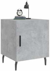 Mesa cabeceira 2pcs 40x40x50 cm derivados madeira cinza cimento