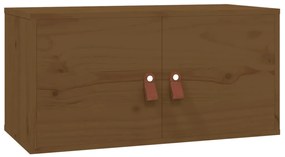 Armários de parede 2 pcs 60x30x30 cm pinho maciço castanho-mel