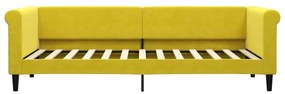 Sofá-cama 80x200 cm veludo amarelo