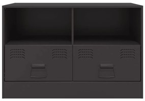 Móveis de TV 2 pcs 67x39x44 cm aço preto