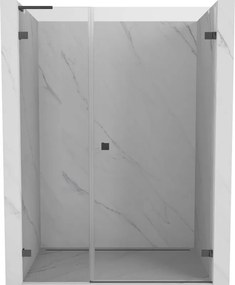 Mexen Lunar-B L porta de duche de abrir direita 110 cm, transparente, cinza escovado - 832SL-110-050-66-00-P