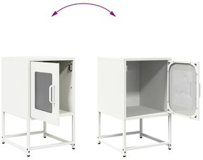 Mesa de cabeceira 36x39x60,5 cm aço laminado a frio branco