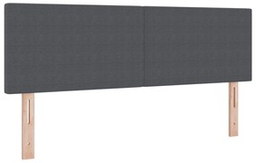 Cama Box Spring com Colchão Cinza Escuro 140x200 cm Tecido Corduroy