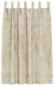 Cortinas de Veludo 2 peças com Ilhós Creme 175x140 cm