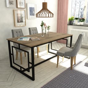 Mesa de Jantar Alin – Nogueira Preta – 160x76x90 cm