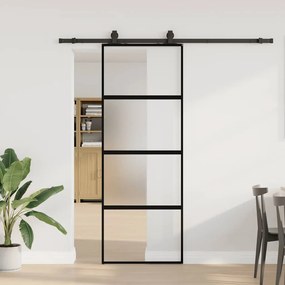 vidaXL Porta deslizante c/ conj. ferragens 76x205 cm vidro temperado
