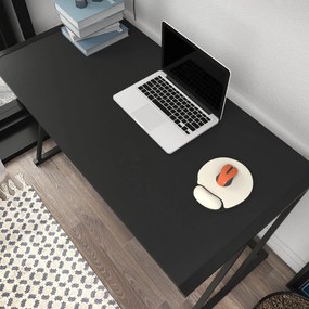 Secretária para Estudo Adelaide – Preto Antracite – 114x60x75 cm