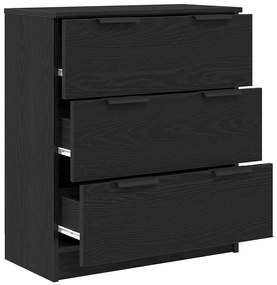 Buffet de Carvalho Preto vidaXL 60x30x70 cm em Madeira Fabricada