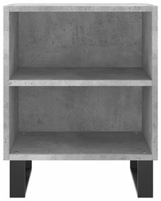Mesas cabeceira 2pcs 40x30x50cm derivados madeira cinza-cimento