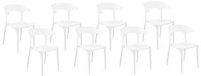 Conjunto de 8 cadeiras de jantar brancas GUBBIO  Beliani