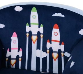 Poltrona infantil Por mais de 3 anos Até 45 kg Estampagem de foguetes