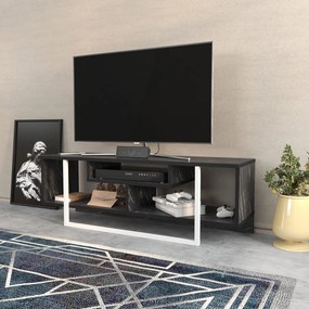 TV Stand Asal – Preto/Branco – 120 cm x 35,2 cm x 40,2 cm