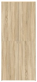 Cabide de sapatos Carvalho Sonoma 80x35,5x180 cm Madeira de engenharia