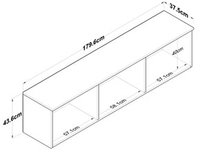 Armário Multiusos EA103 – Nogueira/Branco – 179,6x43,6x37,5 cm