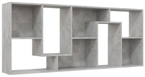 Estante 67x24x161 cm derivados de madeira cinzento cimento