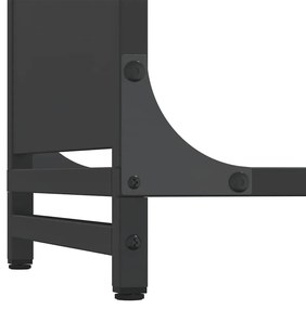 Suporte para lenha 60x28x90 cm aço laminado a frio preto