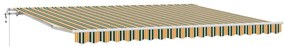 Toldo Retrátil Verde e amarelo 450 × 350 cm Verde e amarelo