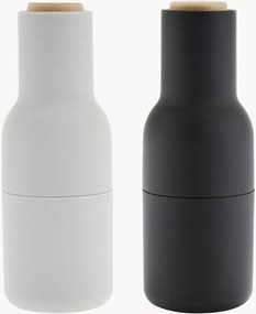 Moinhos de sal e pimenta com tampas em madeira de faia Bottle Grinder, conjunto de 2