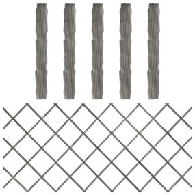 vidaXL Cercas em treliça 5 pcs 180x80 cm abeto maciço cinzento