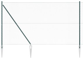 Cerca Hexagonal vidaXL Verde 1,6x50 m Aço