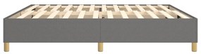 Estrutura de cama sem colchão 200x200 cm tecido cinzento-escuro