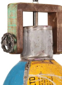 Candeeiro suspenso industrial redondo 25W 19 cm E27 multicor