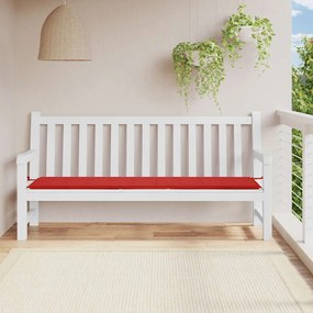 Almofadão p/ banco de jardim 200x50x4 cm tecido vermelho