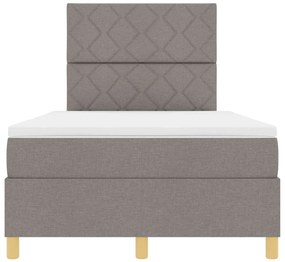 Cama Box Spring com Colchão Taupe 120x200 cm Tecido