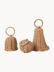 Rattan Tree Pendants Bell, Set of 3