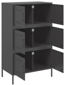 Aparador alto 68x39x113 cm aço preto