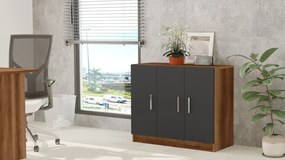 Armário Multiusos VO5 – Nogueira/Antracite – 89,1x73,8x38,1 cm