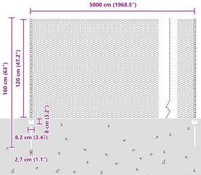 Postes de Cerca 22 pcs U-Channel 120 cm Aço Galvanizado